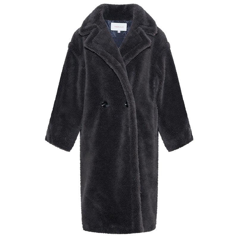Dark gray coat on a white background